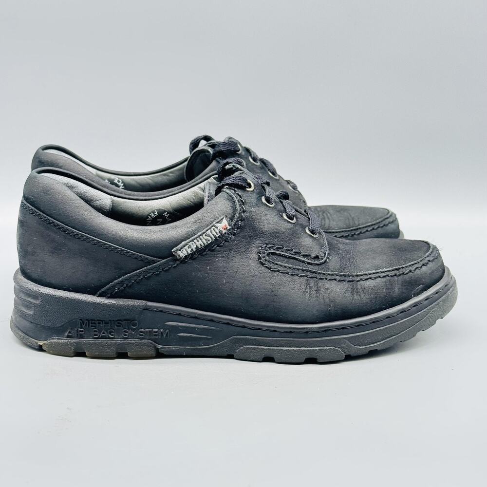 Mephisto Shoes Womens 5 Black Nubuck City Hiker Air Bag System Comfort Walking